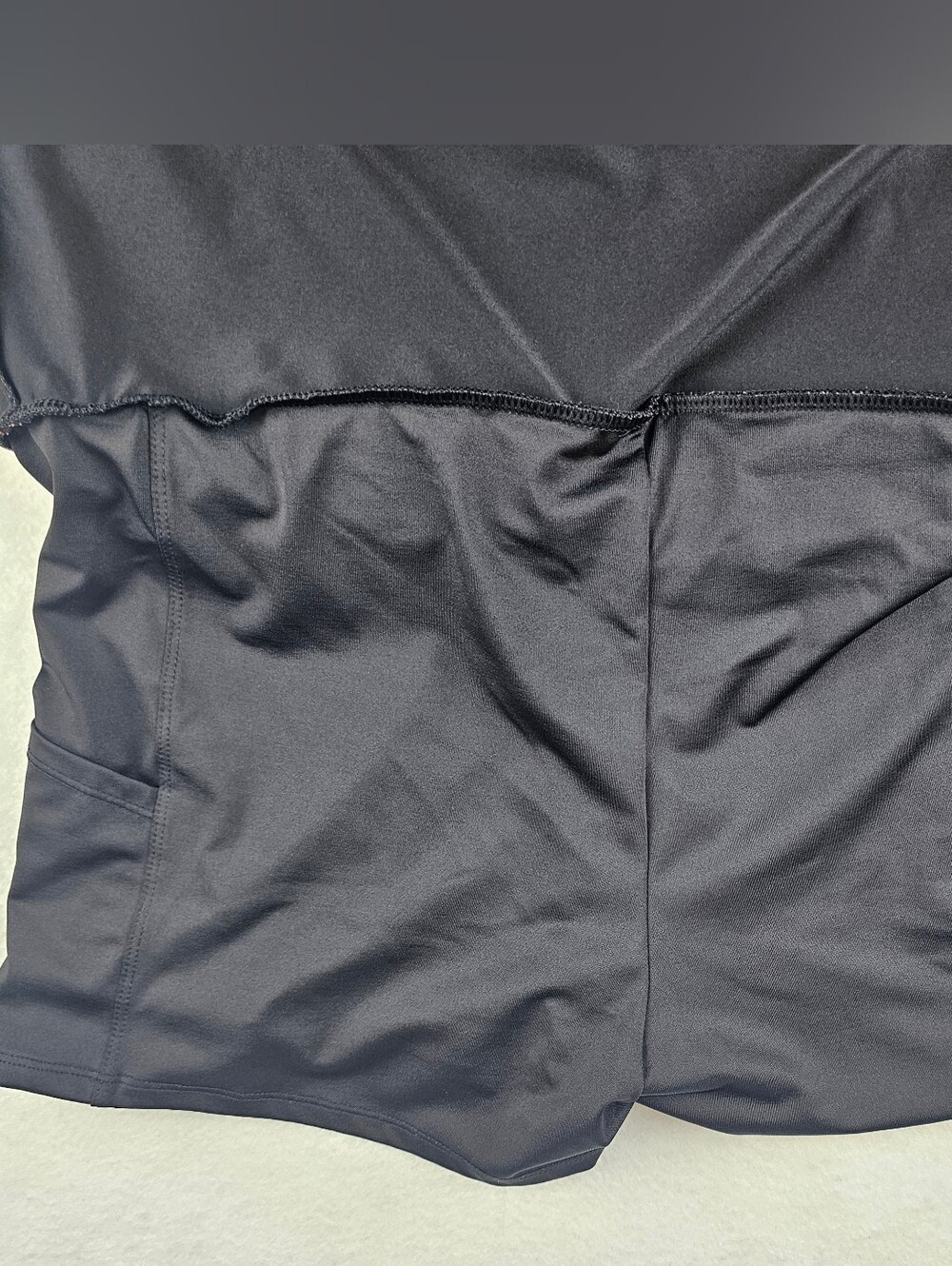 Crown & Ivy Active Black Ruffle Golf Pull On Skort Pockets Sports Tennis Large - Picture 8 of 9